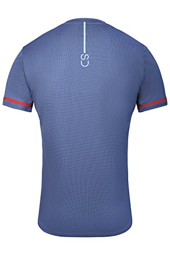 Sundried Camiseta de Entrenamiento último Entrenamiento Hombres de Ropa de la Aptitud (Gris, L)