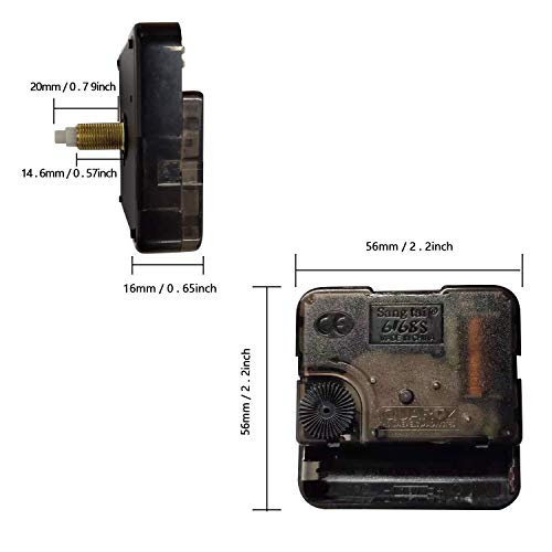 Sweetone 3 Piezas Mecanismo de Movimiento de Reloj de Eje Largo y Alto Torque con 5 Diferentes Pares de Manecillas para DIY Reparación de Reloj Reemplazo de Piezas para Reloj de Pared