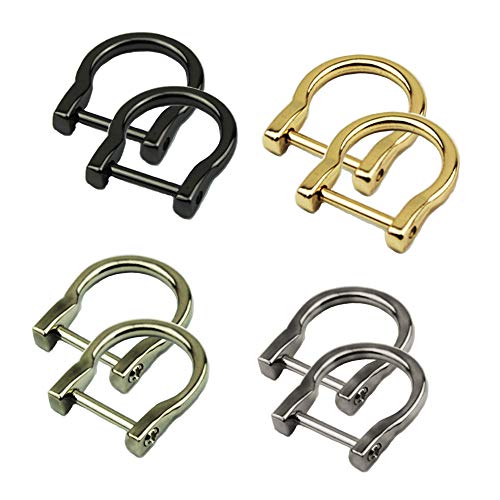 Sweieoni Anillos D Metálicos Anillas para Bolsos 8 Piezas Anillos D Desmontable para Bolso Mochila y Accesorios de Ropa,Cierre Correas,Mascota Cuellos