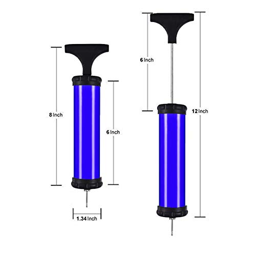 SZSHIMAO Bomba de Mano portátil Sport Ball Pump Agujas para su fútbol, ​​Pelota de Rugby, Voleibol, Baloncesto, Anillo de natación con Globo (Azul)