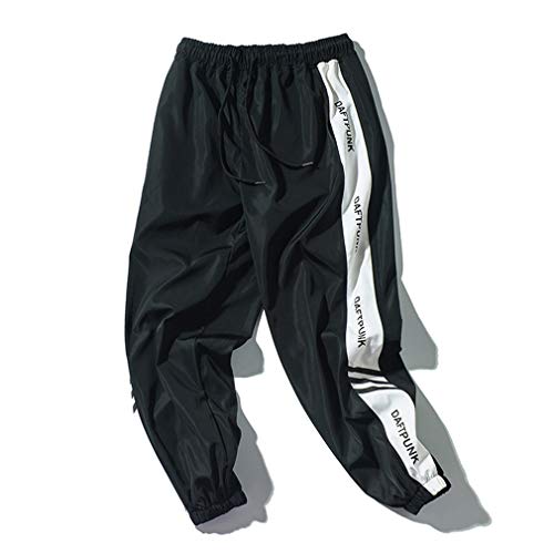 Tasty Life Pantalones De Chándal De Hip-Hop Unisex, Pantalones De Jogging Deportivos Casuales para Hombres, Ropa De Calle Urbana para Adolescentes Y Niños Pequeños, Elegantes Pantalone(L,Black)