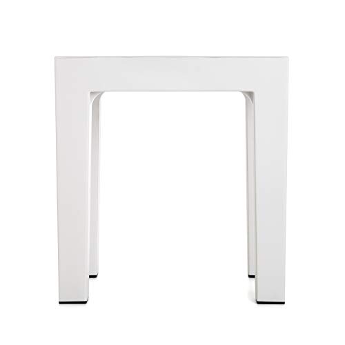 Tatay banqueta Rectangular Fabricada en Polipropileno Texturizado Blanco, con Acabado Efecto Madera. Protección Anti-UVA, Apta para Interior y Exteriores. Medidas 38x29x41m5 cm