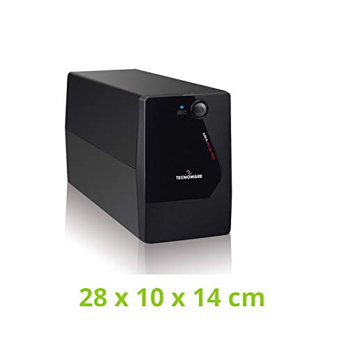 Tecnoware UPS ERA PLUS 750 Sistemas de Alimentación Ininterrumpida - 2 salidas Schuko - Autonomía hasta 10 min con 1 PC o 40 min con Modem Router - Potencia 750 VA