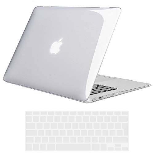 TECOOL Funda MacBook Air 13 Pulgadas (Versión: 2010-2017, Modelo: A1466 / A1369), Delgado Cubierta Plástico Dura Case Carcasa con Tapa del Teclado para MacBook Air 13.3 Pulgada - Transparente