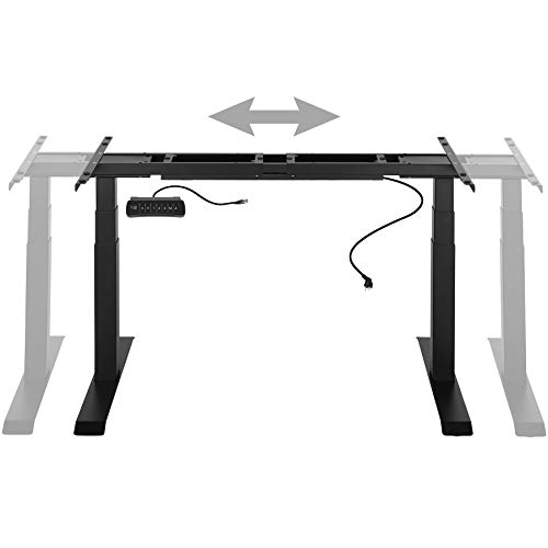 TecTake 800664 - Estructura para Mesa, Eléctrica y Regulable en Altura, Extensible, de Acero Resistene (Negro | No. 402997)