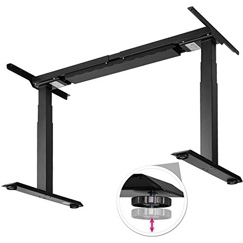 TecTake 800664 - Estructura para Mesa, Eléctrica y Regulable en Altura, Extensible, de Acero Resistene (Negro | No. 402997)