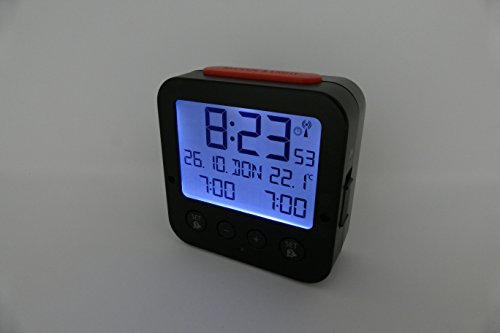 TFA Reloj Despertador Digital Negro