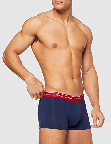 Tommy Hilfiger 3p Trunk Bóxer, Multicolor (Multi/Peacoat 904), Large (Pack de 3) para Hombre