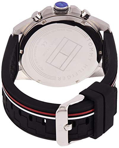 Tommy Hilfiger Reloj Multiesfera para Hombre de Cuarzo con Correa en Silicona 1791473