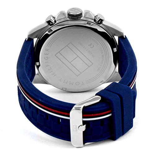 Tommy Hilfiger Reloj Multiesfera para Hombre de Cuarzo con Correa en Silicona 1791476