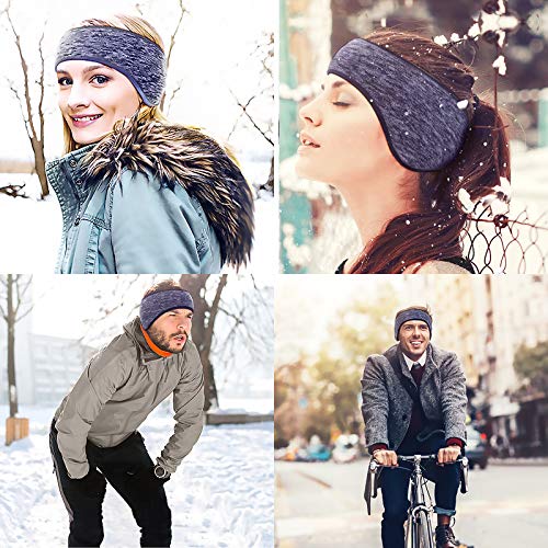 TOYMIS Stretchy Winter Headband Térmico Diadema Invierno Calentador de Orejas para Hombres Mujeres Corriendo Deportes (Azul Oscuro)