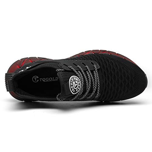 tqgold® Zapatillas Deportivas Hombre Mujer Zapatos Deportivos Running Zapatillas para Correr Fitness Gimnasio Sneakers Negro 43EU