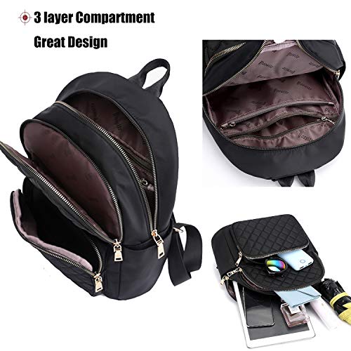 Travistar Mochila para Mujer Bolso de Hombro Nylon Impermeable Bolso Escolar Informal Mochilas para Mujer Mochila pequeña Mochila antirrobo