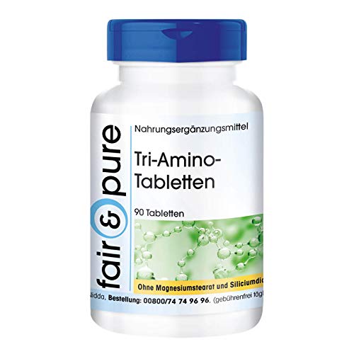 Tri-Amino Complex - Complejo de Aminoácidos esenciales - L-Arginina, Ornitina y Lisina - Vegano - Alta pureza - 90 Comprimidos