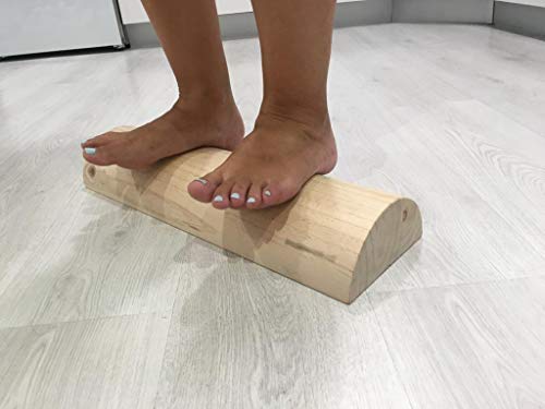 Tronco PROPIOCEPCION Madera con Medidas Oficiales (49.5 x 17 x 7.5) Tronco eutonía para Suelo pélvico. Woodroller para hipopresivos, Pilates Yoga .Tronco 5p