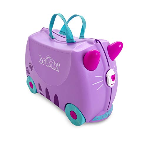 Trunki Maleta correpasillos y equipaje de mano infantil: Gato Cassie (Lila)