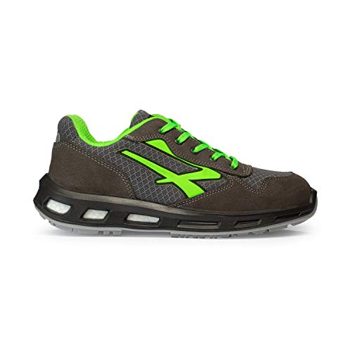 U-Power RL20036-44 RL20036-44-Calzado de Seguridad Gama Red Lion Modelo Point S1P SRC Talla 44, Gris/Verde