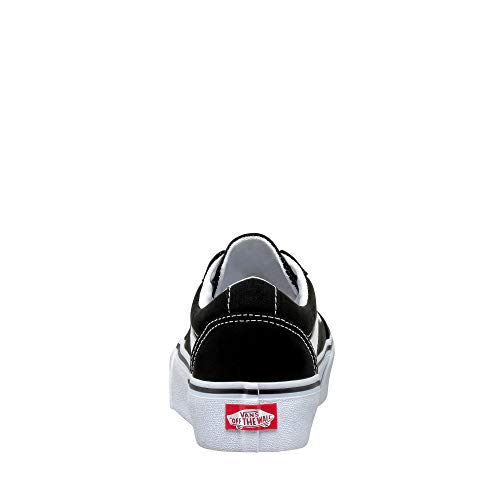 Vans Ward Platform Canvas Zapatillas Mujer, Negro (Canvas) Black/White 187), 36 EU (3.5 UK)