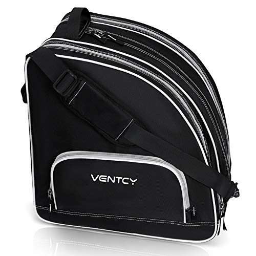 VENTCY Bolsa para Patines, Bolsa Patines Adulto, Bolsa Patines Ruedas, Bolsa Patines Línea para Nina, Bolsa Patines 4 Ruedas hasta El Tamaño 45 (EU) Negro