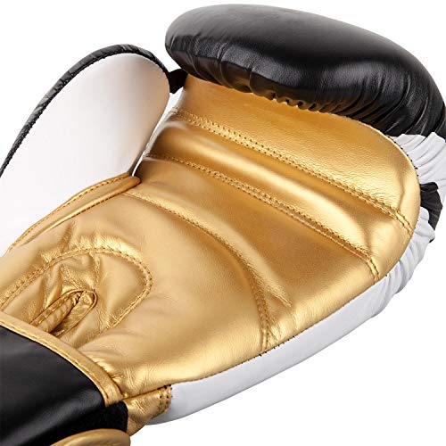 VENUM Contender 2.0 Guantes de Boxeo, Unisex Adulto, Negro/Blanc-Oro, 16 Oz