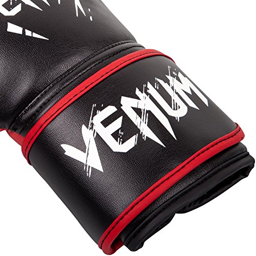 Venum Contender - Guantes de Boxeo para niños, Color Negro / Rojo, Talla 6 oz