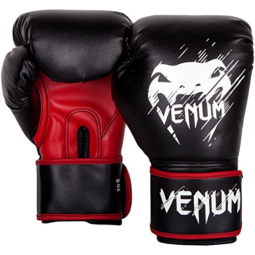 VENUM Contender Guantes de Boxeo, Unisex niños, Negro/Rojo, 8 oz