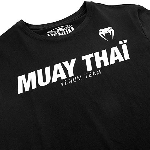 VENUM Muay Thai Vt Camiseta, Hombre, Negro/Blanco, S