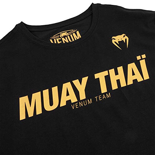 Venum Muay Thai Vt Camiseta, Hombre, Negro/Dorado, S