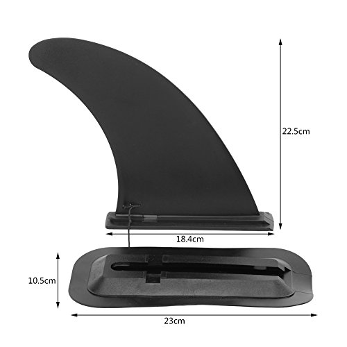 VGEBY - Aleta de remo de PVC, aleta de windsurf, tabla de surf larga, aleta central de PVC, pegamento