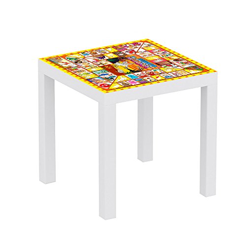 Vinilo para Mesa IKEA Lack Personalizada Juego de la Oca clásico | Medidas 0,55 m x 0,55 m | Vinilo Personalizado | Pegatina Decorativa de Diseño Elegante