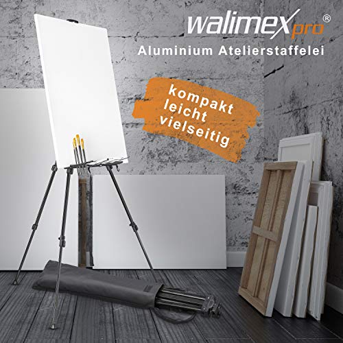 Walimex pro AIR 200 Soporte de luz 200cm - Trípode con suspensión neumática altura máxima 200 cm, carga 4,5 kg, aluminio, para estudio fotográfico o exterior, con bolsa