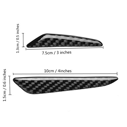 WeFoonLo 4 Piezas Etiqueta engomada Auto del Protector del topetón de la Puerta del Coche de la Fibra de Carbono Negra para la camioneta Pickup de SUV del Coche