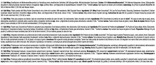 Weider Gold Whey Sabor Chocolate - 500 gr. Concentrado de Proteina de Suero de la más alta calidad. Fácil absorción y digestión. Con un extra de BCAA.