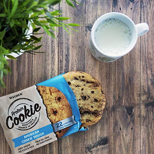 Weider Protein Cookies American Cookie Dough 12 x 90 g. Galleta de proteínas 100% vegana.