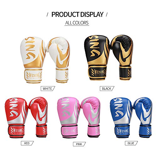 Wesing Guantes de boxeo para hombre, 14 onzas, guantes de boxeo de entrenamiento MMA de 16 onzas