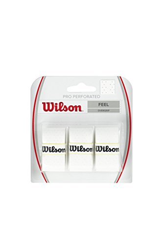 Wilson Pro Overgrip Perforated Empuñadura, 3 unidades, unisex, blanco