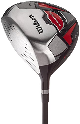 Wilson, Set completo para principiantes, 10 palos de golf con bolsa de transporte, Hombre (mano derecha) Stretch XL, Negro/Gris/Rojo, WGG157551