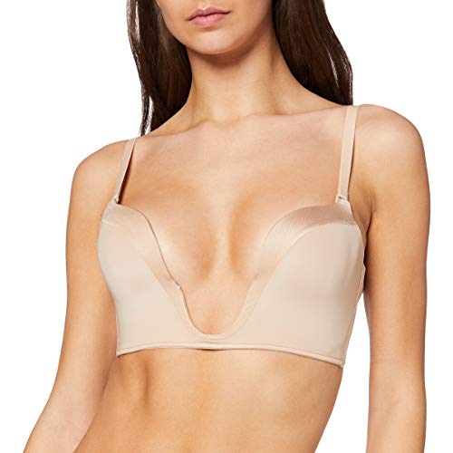 Wonderbra Ultimate Plunge, Sujetador con Escote Para Mujer, Beige (Skin), 90B (Talla fabricante: 90B)