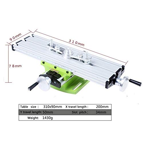 XINXI-YW Durable Mesa de Trabajo Mesa de Trabajo de Banco Compuesto de perforación Mesa de Trabajo Mesa de Deslizamiento multifunción Milling Machine Vise for el Banco de Soporte Taladro de Bricolaje