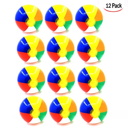 Xrten 12 Pcs Pelota de Playa niños, Pelota Hinchable 30 cm para la Piscina Playa ect