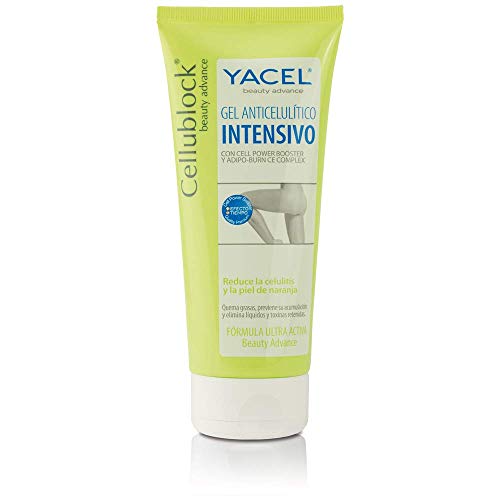 Yacel CELLUBLOCK | Crema Anticelulitica | Anticelulítico Potente | Crema Reductora de Mujer | Reduce la Piel de Naranja | Reduce Retención de Liquidos y Elimina Toxinas -200ml