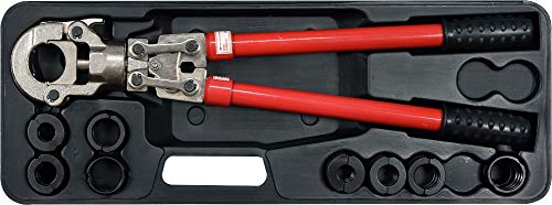 YATO YT-21735 ALICATES DE ENGARZADO MANUALES PEX, 0 W, 0 V, Rojo, Standard, Set de 9 Piezas