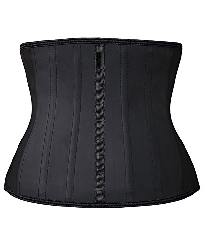 YIANNA Faja Reductora Mujer Torso Corto Waist Trainer Corset Colombianas Fajas Reductoras Adelgazantes Abdomen Postparto Negro, 110299 Size L