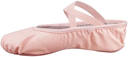 Zapatillas Media Punta de Ballet Suela Partida de Cuero Zapatos de Ballet Tallas 25-44 (21 EU, Rosa)