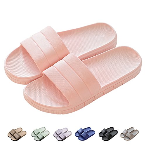 Zapatillas Pantuflas de Estar por casa de Hombre & Mujer & Pareja, Tira Ancha, Sandalia Tipo Chancla Verano, Rosa, EU 36/37 (240mm)