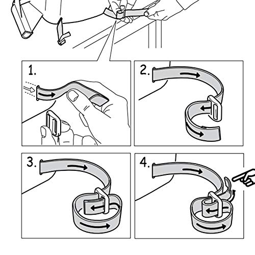 ZARPMA Cinturón de seguridad para bebé, arnés de seguridad de 3 puntos para niños, correa segura para silla alta IKEA Antilop (gris)