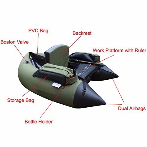 Z&HAO Barco Inflable Profesional del Caucho del PVC del Catamarán De La Pesca para La Pesca Barco Inflable Único De La Silla De La Pesca del Kayak 1 Persona,Fishingboat