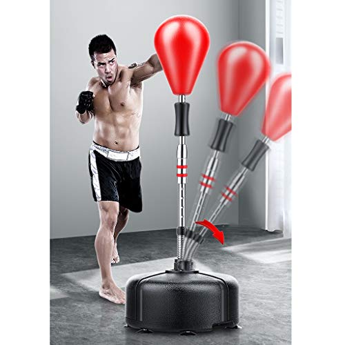 Zhirong Objetivo De Reacción Bola De Velocidad De Boxeo Equipo De Entrenamiento para Esquivar Equipo De Descompresión para El Hogar Saco De Arena Vertical De Vaso (Color : Red, Size : 50 * 160cm)