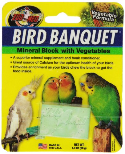 Zoo Med Bird Banquet - Bloque de alimento para pájaros, Mezcla de Verduras, pequeño, 1 x 28 g