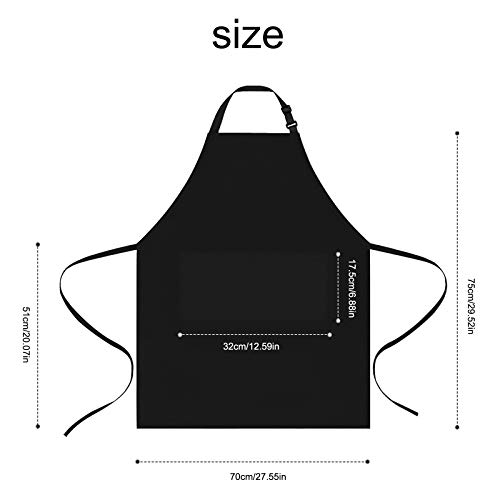 2 Piezas Delantales de Cocina para Hombre Mujer, Delantal Barbacoa Aventais de Churrasco Impermeable Ajustable con 2 Bolsillos para Pintar, Hornear